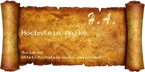 Hochstein Anikó névjegykártya